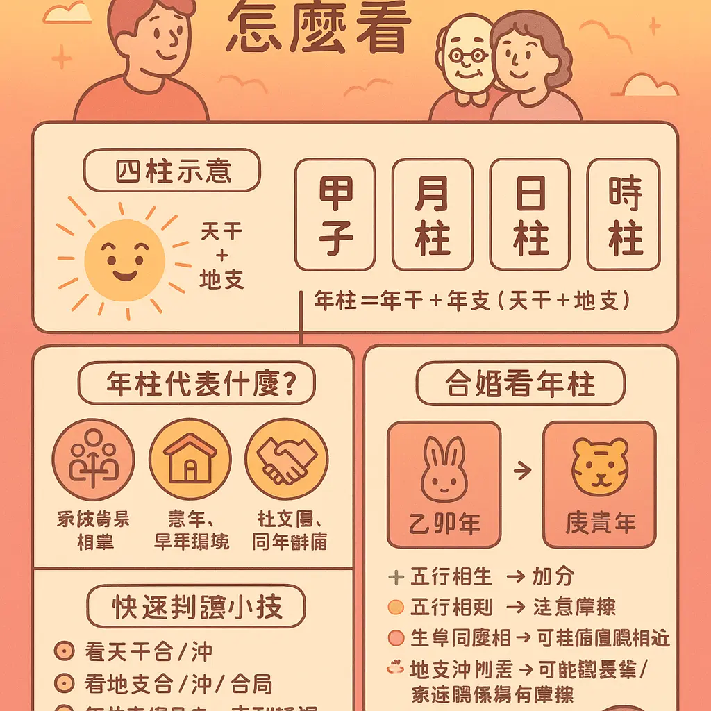 生辰八字怎麼看 - 年柱