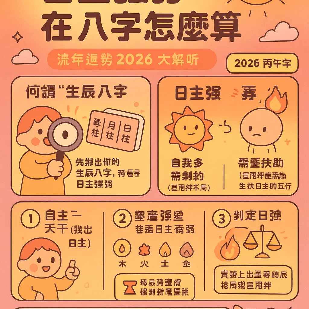 八字怎麼算 - 日主強弱