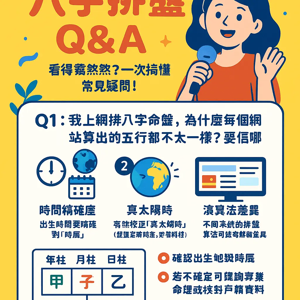 生辰八字查詢 - 八字排盤